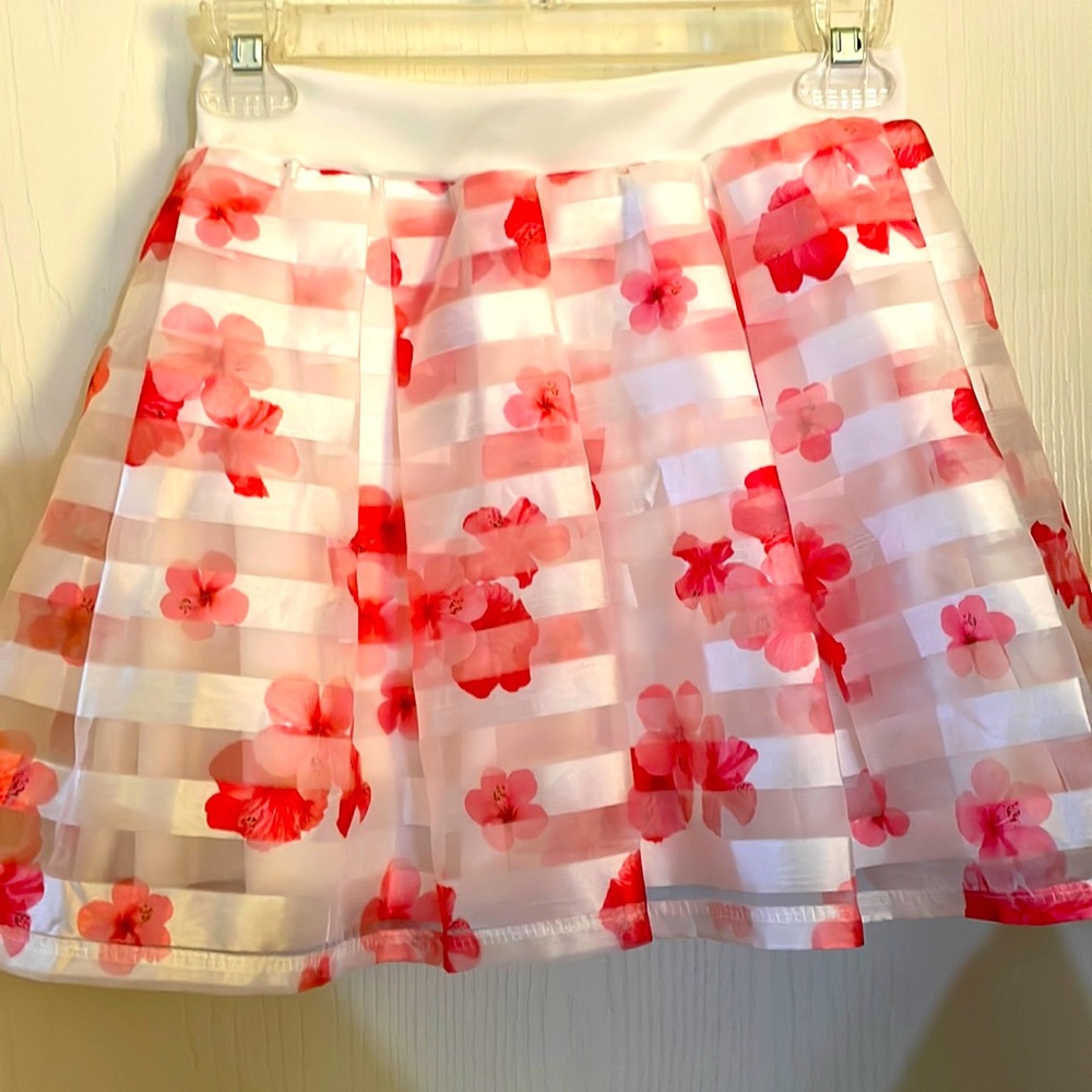 Soho Kids floral coral layered skirt size 12